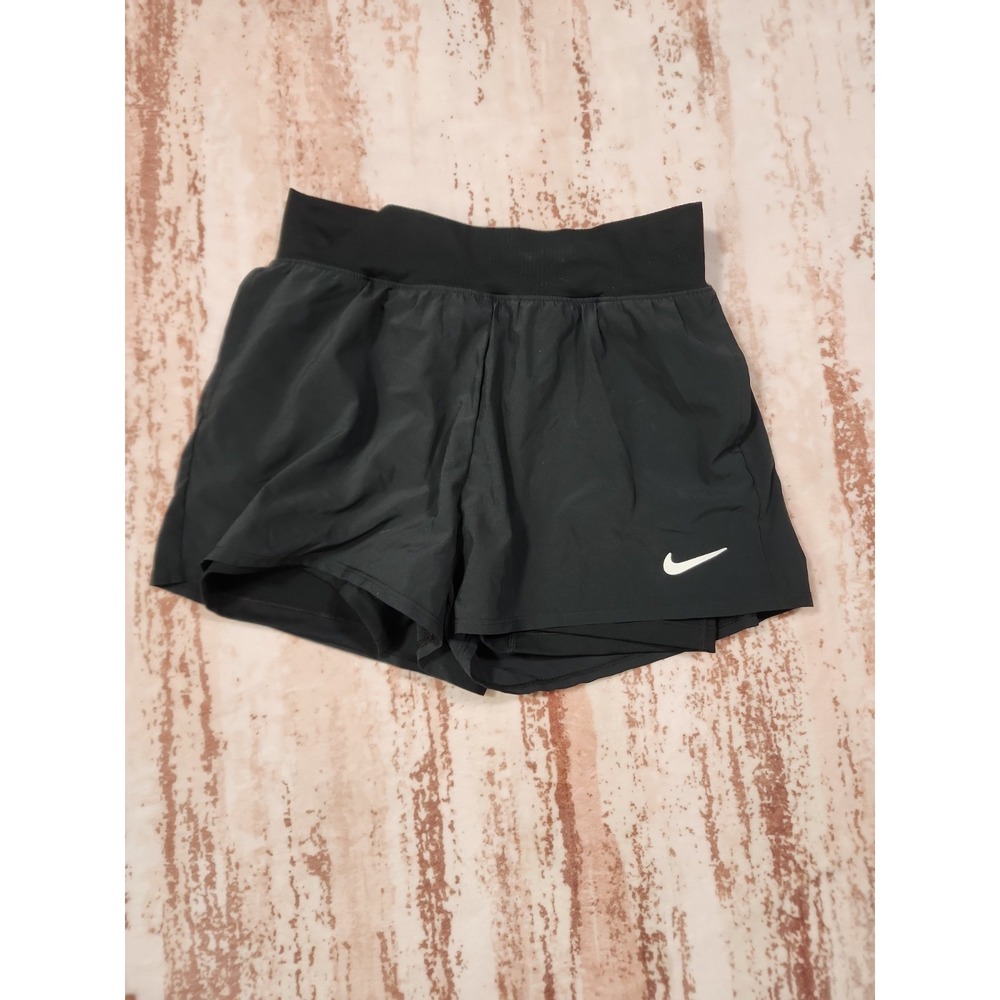NikeCourt Advantage Dri-FIT 2-in-1 Tennis Shorts Black Built-in Shorts Size Sml